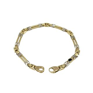 Bracelet Or Jaune Et Blanc