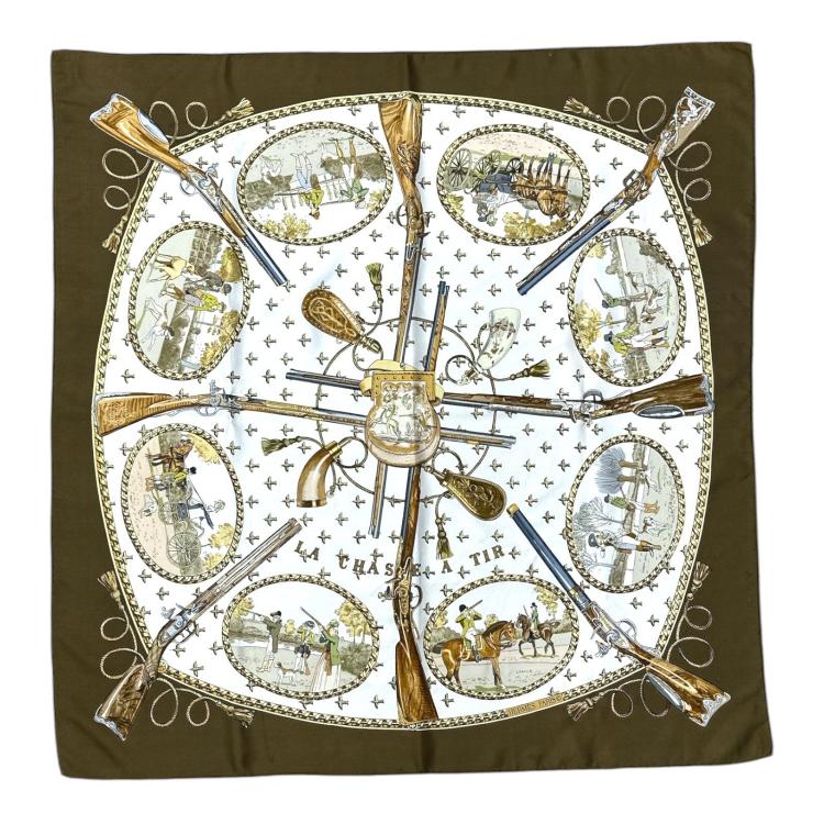 Foulard Hermès La chasse à tir