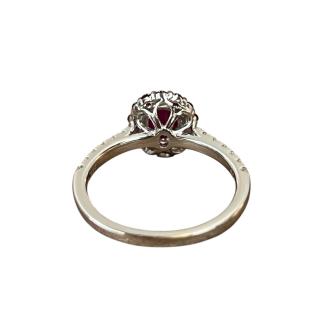 Bague Or Blanc Rubis et Diamants