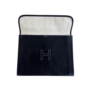 Pochette Hermes Jige Bleu