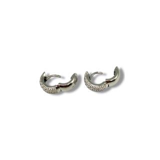 Boucles D'Oreilles Or Blanc & Diamants