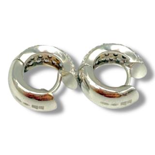 Boucles D'Oreilles Or Blanc & Diamants