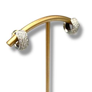 Boucles D'Oreilles Or Blanc & Diamants