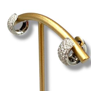 Boucles D'Oreilles Or Blanc & Diamants