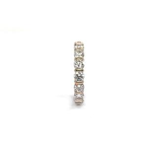 Bague Or Blanc 18k Rivière de Diamants (2.21 Cts)