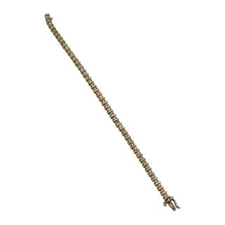 BRACELET RIVIERE DE DIAMANTS OR JAUNE 14 CT