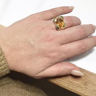 Bague Or jaune et Citrine