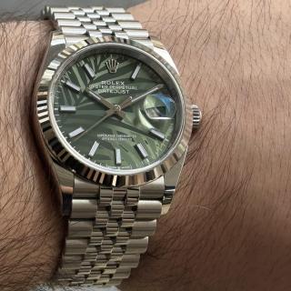 Rolex Datejust Palm Green