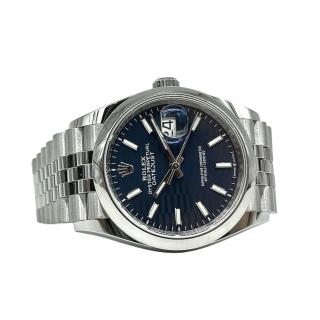DateJust Blau Riffelmuster