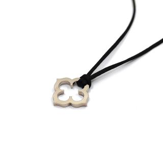 Collier Cartier Trèfle Gothique Or Blanc 18k