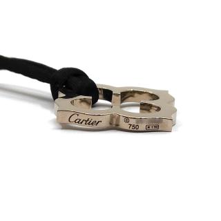 Collier Cartier Trèfle Gothique Or Blanc 18k