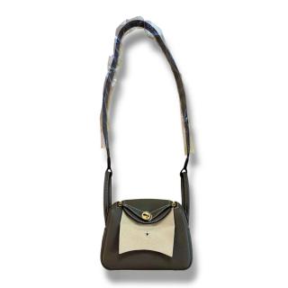 Sac Lindy mini Taurillon Clémence 20 Etoupe