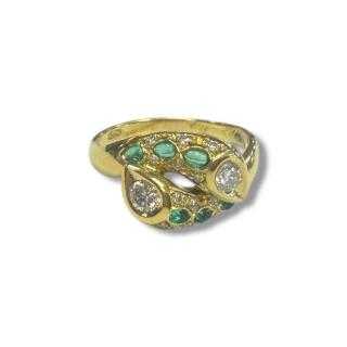 Bague Diamants & Emeraudes