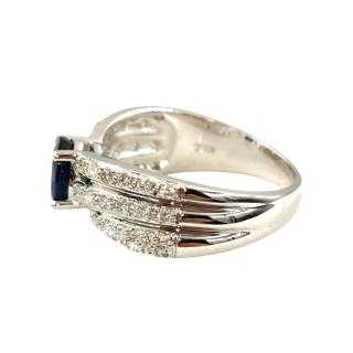Bague Or 18 Ct Diamants&Saphir