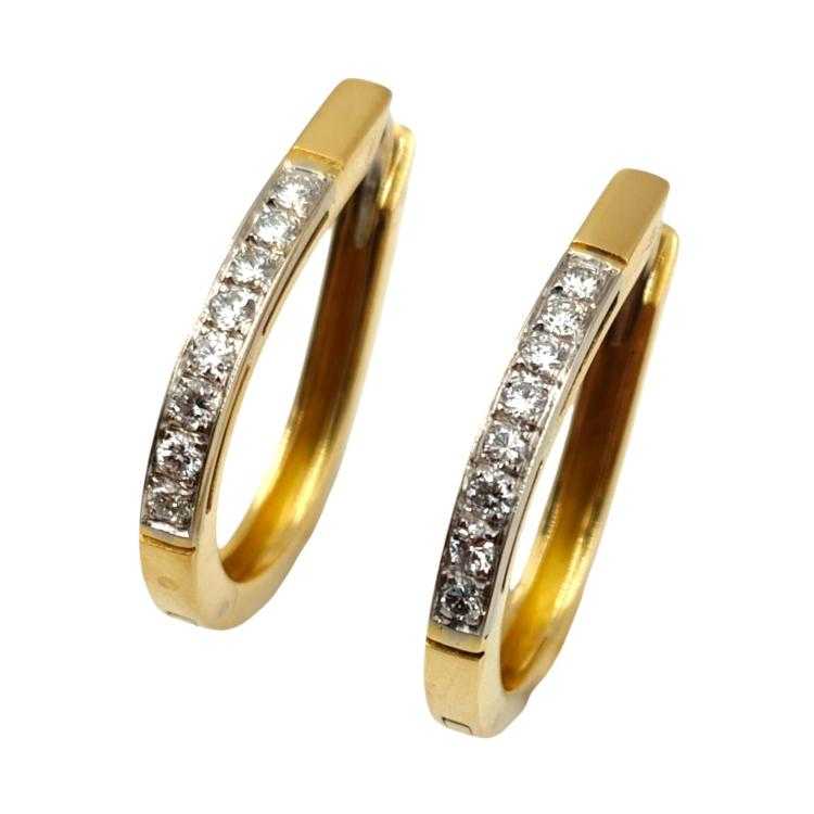 Boucles d'Oreilles Or 18Ct&Diamants