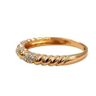 Bague Or Rose 18Ct&Diamants