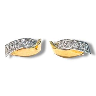 Boucles D'Oreilles Or 18Ct & Diamants