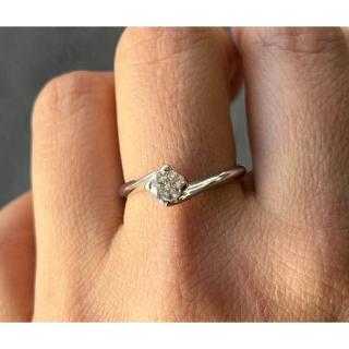 Bague Or Blanc Solitaire