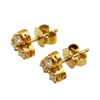 Boucles d'Oreilles Or 18 Ct & Diamants