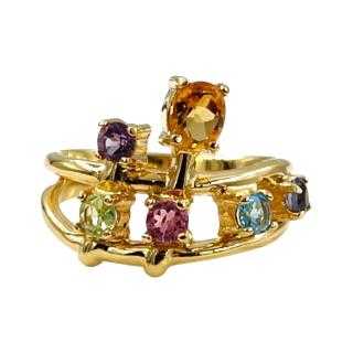 Bague Or 18 Ct & Pierres Précieuses
