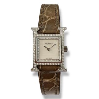 Montre Hermès Heure H avec diamants