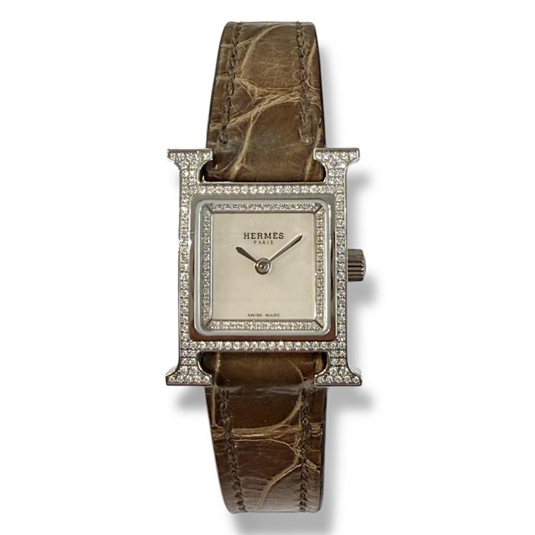 Montre Hermès Heure H avec diamants