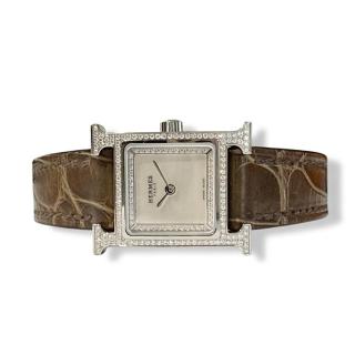 Montre Hermès Heure H avec diamants