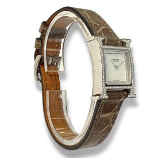 Montre Hermès Heure H avec diamants