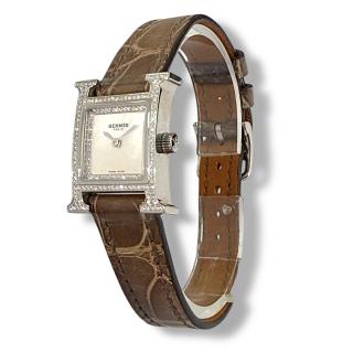 Montre Hermès Heure H avec diamants