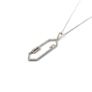 Collier Or Blanc 18k & Diamants
