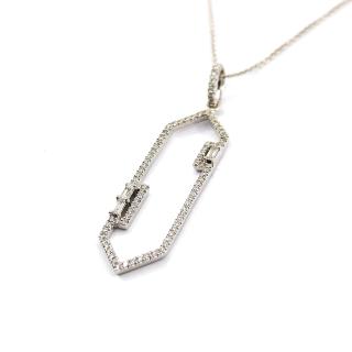 Collier Or Blanc 18k & Diamants