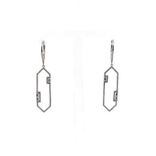Boucles d’Oreilles Or Blanc 18k & Diamants