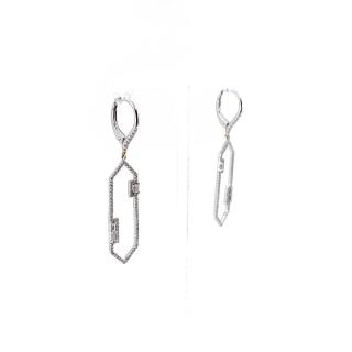 Boucles d’Oreilles Or Blanc 18k & Diamants