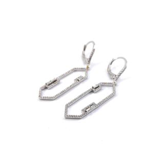 Boucles d’Oreilles Or Blanc 18k & Diamants