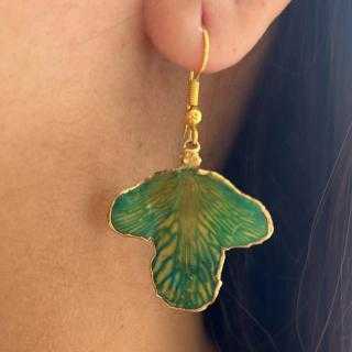 Boucles D'Oreilles Or et Résine