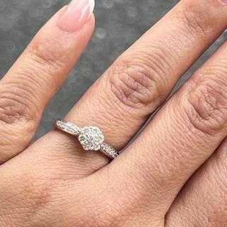 Bague Or Blanc 0.33CTS Diamants