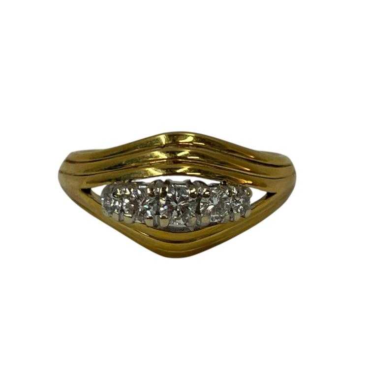 Bague Or Jaune Et diamants