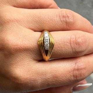 Bague Or Jaune Et diamants
