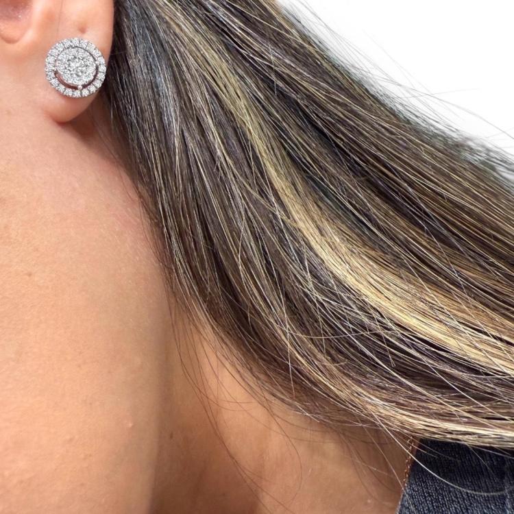 Boucles D'Oreilles Or 18Ct & Diamants Sergio Ferris