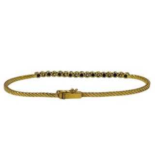 Bracelet Or Jaune, Diamants et Saphirs