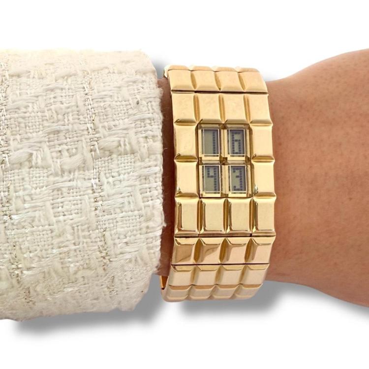 Montre Bracelet Chanel Chocolat Or Jaune 18 Ct
