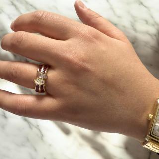 Bague Or Jaune 18ct Diamants et Rubis