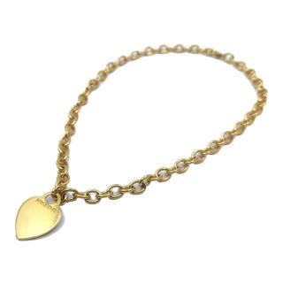 Collier Tiffany & Co et Charm cœur Or Jaune 18k