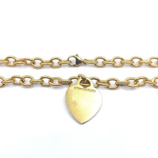 Collier Tiffany & Co et Charm cœur Or Jaune 18k