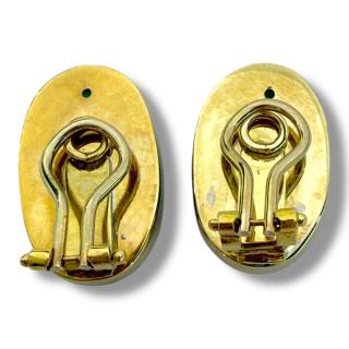 Boucles D'Oreilles Clip Or 18Ct & Jade de Birmanie