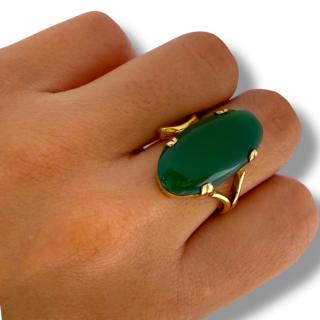 Bague Or 18Ct & Jade de Birmanie