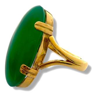 Bague Or 18Ct & Jade de Birmanie