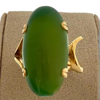Bague Or 18Ct & Jade de Birmanie