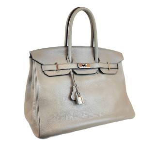 Hermès Birkin 35 Taurillon Clémence Étoupe