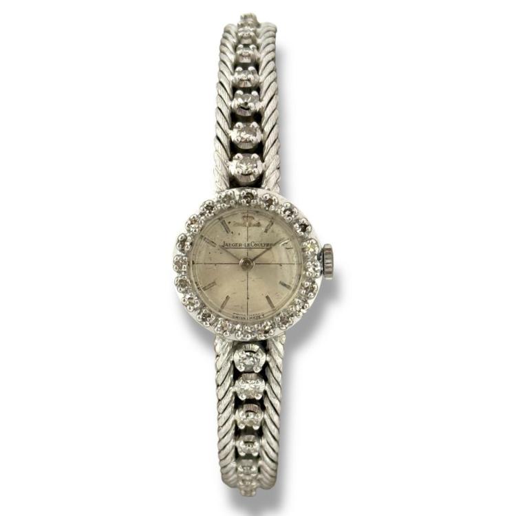 Jaeger-LeCoultre Montre Vintage Or Blanc 18 carats avec diamants
